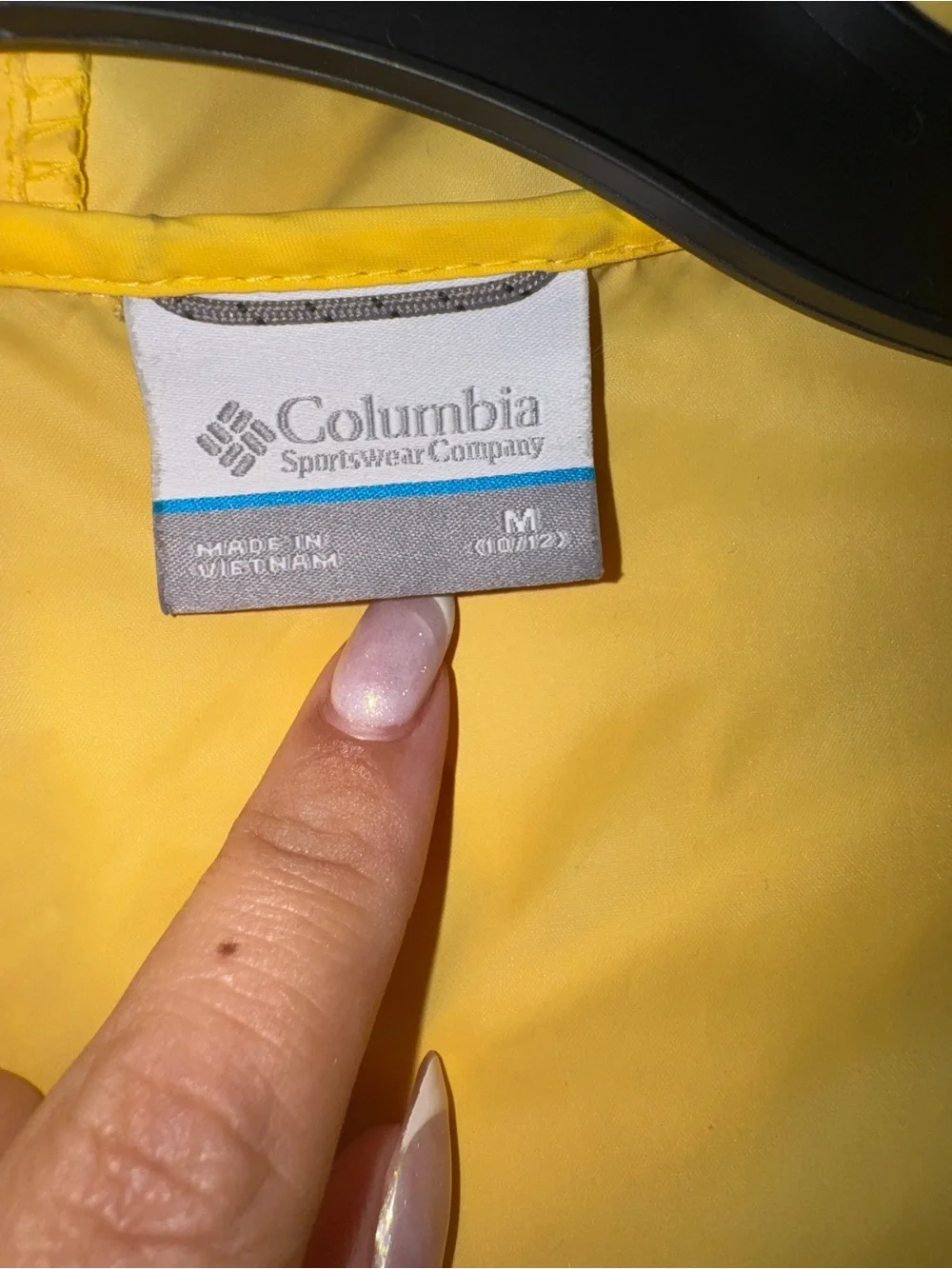 Columbia Kids Yellow Hooded Packable Shell Jacket